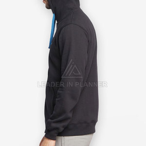 บริการ OEM เสื้อฮู้ดซิปผู้ชาย ผ้าฝ้าย 100% สีพื้น อุ่นสบายสำหรับฤดูหนาว คุณภาพสูง แห้งเร็ว ระบายอากาศดี ขายส่ง - Product Image 2