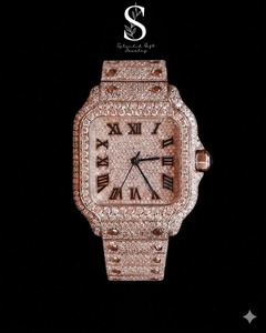 นาฬิกาข้อมือผู้ชาย VVS มอยส์ซาไนต์ เพชรขาวทรงบริลเลียนท์ หรูหรา สายสแตนเลส สไตล์ฮิปฮอป คอลเลคชั่นพิเศษ ระบบอัตโนมัติ ประดับเพชร - Product Image 1
