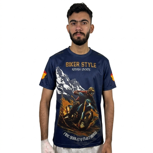 T-shirt pour homme à séchage rapide, imprimé par sublimation, en polyester tricoté, pour impression par sublimation sur vêtements pour enfants et hommes. - Product Image 4
