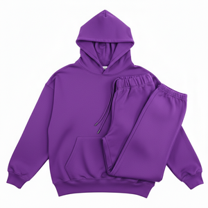 Sweat-shirt à capuche et pantalon de survêtement de haute qualité pour hommes, ensemble personnalisé deux pièces, décontracté, toutes saisons - Product Image 4