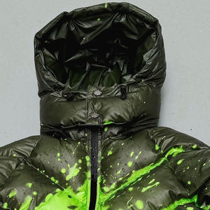 Chaqueta Acolchada Personalizada Estilo Hip Hop, Abrigo de Invierno con Burbujas, Diseño Reflectante Extra Grande para Hombre, Cambio de Color Reactivo al Calor - Product Image 3