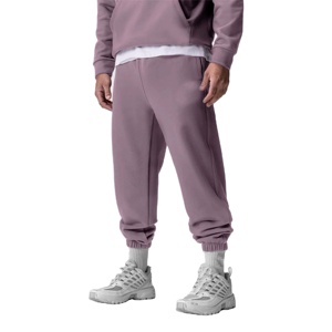 Pantalones Deportivos Casuales de Cintura Alta para Hombre, Piernas Ajustadas, Lavado Oscuro, Transpirables/Resistentes al Viento/Duraderos, Felpa Francesa para Fitness - Product Image 1