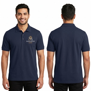 Polo brodé avec logo personnalisé, bleu marine, uniforme d'entreprise, t-shirt polo en piqué polyester pour hommes, vente en gros en Australie - Product Image 1