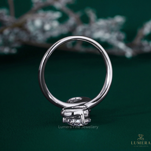 Anillo de Diamante Cultivado en Laboratorio con Corte Pera de 2.55 Quilates, Color DE, Claridad VS VVS, Oro Sólido de 9K, 10K, 14K, 18K, Anillo de Compromiso o Nupcial Solitario - Product Image 3