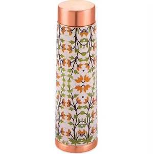 Floral Print <b>Copper</b> Water <b>Bottle</b> Colorful Blossom Design Reusable Leakproof <b>Drink</b> <b>Bottle</b> for Home Office Travel Gifting - Product Image 6