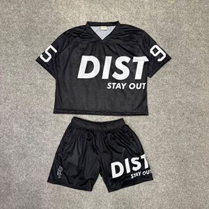 Conjunto de Camiseta y Pantalones Cortos de Malla de Alta Calidad Personalizados 2026, 100% Poliéster, Talla Grande, Ropa para Hombre, Conjunto de Pantalones Cortos con Cuello en V Personalizable - Product Image 1
