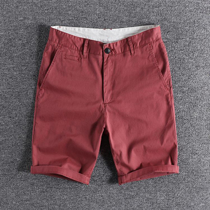 กางเกงชายหาดผ้าทอสีดำล้วนสำหรับผู้ชาย เอวกลาง ติดกระดุม มีกระเป๋า - Product Image 4