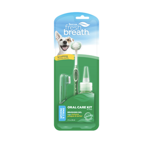 Kit de Cuidado Bucal TropiClean con Cepillo de Dedo y Gel de Cepillado - Para Perros, Gatos y Cachorros (Talla Grande) - Product Image 1
