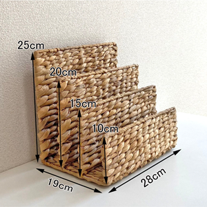 Water Hyacinth Pen Holder, Desk <b>File</b> Folder With 3 Vertical Compartments, Desktop <b>File</b> Organizer For Home & Office From Vietnam - Product Image 2