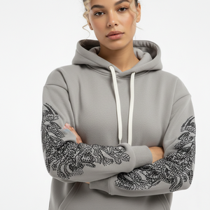 Glory Custom Distressed Heavyweight <b>Tracksuit</b> 100% Cotton Soft Breathable Fabric Hoodie With Jogger Sweat Pant For Unisex Wear - Product Image 4