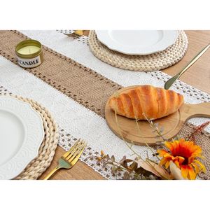 Runner da Tavolo in Macramè e Iuta Stile Boho Chic da 183 cm con Nappe, Decorazione Rustica per la Casa e la Tavola - Product Image 6