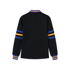 Cardigan en polaire SGRho unisexe, style universitaire noir, pull en tricot avec lettres grecques, tricot décontracté avec couleur personnalisable - Product Image 2