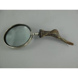 แว่นขยายทำจากเขาควาย ของขวัญส่งเสริมการขายและของที่ระลึก แว่นขยายขอบสีเงิน อุปกรณ์สำนักงาน - Product Image 3