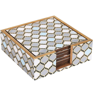 แผ่นรองแก้วไม้ MDF ทำมือ อุปกรณ์เสริมสำหรับชา กาแฟ แผ่นรองจาน ตกแต่งโต๊ะ ใช้ได้กับการออกแบบตามสั่ง - Product Image 4