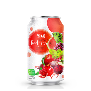 Red Vegetal 330ml Bebida de jugo 24 latas Lata de cartón Sin azúcar OEM ODM Etiqueta privada Muestra gratis Precio de fábrica Saludable - Product Image 1