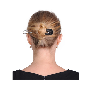 Pince à cheveux en corne de buffle naturelle sculptée, accessoire pour filles, pour une nouvelle coiffure quotidienne - Product Image 2
