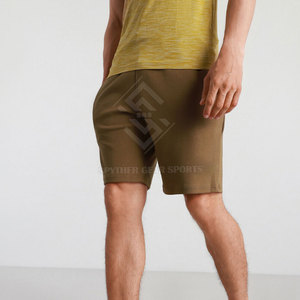 Pantalones Cortos Deportivos de Felpa para Hombre, Diseño Personalizado, Cintura Media, Color Sólido, Transpirables, de Algodón, para Gimnasio - Product Image 3