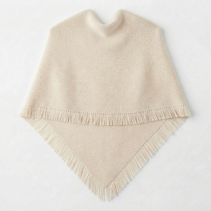 Premium Custom Logo Soft Knitted Shawl Wrap Factory Price Winter Warm Pashmina Scarf Ladies Bulk Wholesale Knit Poncho Capes - Product Image 5