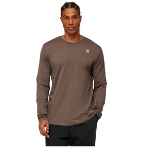 Camiseta de Manga Larga para Hombre, Corte Regular, Color Marrón, Suave, Transpirable, para Gimnasio, Entrenamiento, Deporte, Ropa Deportiva Informal - Product Image 5