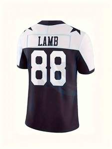 Maillot de football américain brodé SPOFIT, uniforme surdimensionné respirant, vêtements d'équipe personnalisés unisexes - Product Image 3