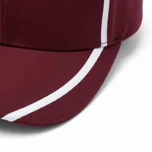 Gorra de Béisbol Marrón de 6 Paneles con Rayas Blancas en Contraste, Ajustable con Cierre a Presión, Unisex, Casual, para Adultos - Product Image 4