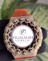 Iced Out Diamant-Uhr Luxus Hip-Hop Maßgefertigte Quarz-Analoguhr Gold Edelstahl