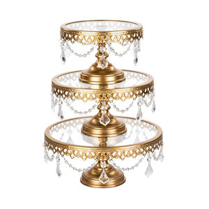 Modern Gold/<b>Silver</b> Crystal Glass Cake Stand Metal Dessert Display Tray Wedding Party Cupcake Serving Stand Decor christmas decor - Product Image 4