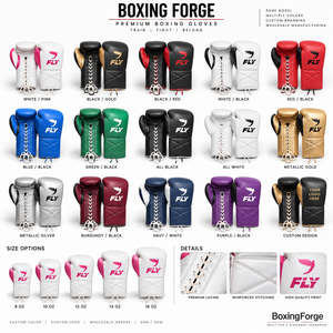 Guantes de Boxeo de Cuero Blancos Económicos con Cordones, Protección Completa para los Dedos, Equipo de Entrenamiento para Adultos Unisex - Product Image 6