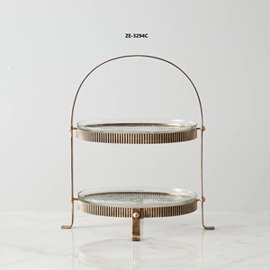 Soporte de Metal Hecho a Mano para Pasteles, Bandeja Moderna para Exhibición de Pasteles para Panadería, Colección al por Mayor, Soporte Redondo de Metal Hecho a Mano de Lujo - Product Image 6