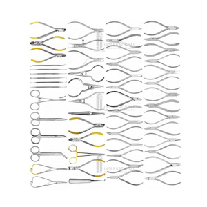 Juego de Instrumentos Dentales F.J. INTERNATIONAL de Alta Calidad, 55 Piezas, Alicates Dentales y Curetas, Juego de Instrumentos Quirúrgicos de Ortodoncia, CE ISO - Product Image 1
