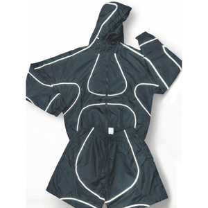 Ensemble coupe-vent réfléchissant personnalisé avec logo, unisexe, à capuche, imperméable, survêtement pour homme, veste et short 2 pièces, streetwear, jogging - Product Image 3