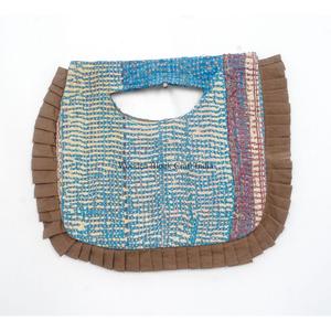 Handmade Vintage Lady messenger Hand Bag Suzani Embroidery Handmade Kantha Fabric Cotton Lining Exhibition Use - Product Image 1