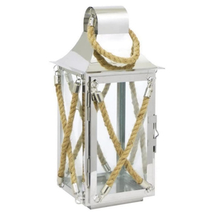 Farmhouse Galvanized Candle <b>Lantern</b> with Glass <b>Hurricane</b> Cover and Wood Base Vintage Candle Holders for Outdoor Garden <b>Lantern</b> - Product Image 3