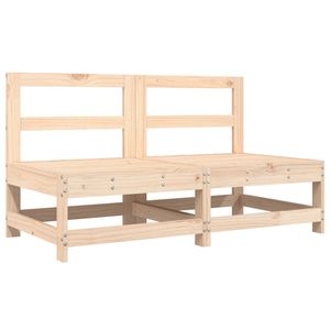 Canapé de jardin en bois naturel massif, construction durable en pin et contreplaqué - Product Image 2