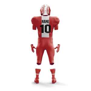 Ensemble de maillots de football américain personnalisés en sublimation pour l'été, manches courtes, vêtements d'équipe pour hommes adultes, taille plus, 100% polyester - Product Image 6