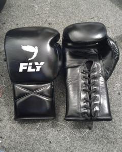 Fly Top Selling High Quality Black Color Boxing Gloves Made By Muay Thai Genuine Cowhide Leather for Training & GYM For Unisex - Product Image 1