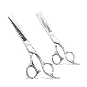Ciseaux à effiler ergonomiques en acier inoxydable 440C à 28 dents pour droitiers, professionnels pour la coiffure en salon - Product Image 5