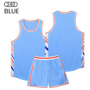 Maillots de basketball réversibles personnalisés pour hommes – Uniformes athlétiques sans manches en maille 100 % polyester à enfiler pour entraînement d'équipe (modèle vierge) - Product Image 1