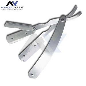 Professional Stainless Steel Swing Lock Straight Edge <b>Razor</b> Single Blade Barber Shavette with Leather Case <b>for</b> Men <b>Women</b> Bikini - Product Image 2