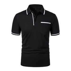 เสื้อโปโลสตรีทแวร์พรีเมียมสำหรับผู้ชาย แขนสั้น พร้อมโลโก้แบบกำหนดเอง ตะเข็บคุณภาพสูงสำหรับสไตล์ลำลอง - Product Image 4