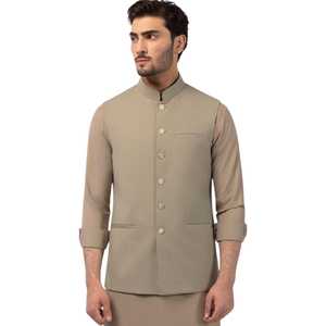 Chaleco Clásico para Hombre, Chaleco Pakistaní Bordado con Elegantes Diseños, Ropa Étnica Festiva para Bodas y Eventos, Tallas Personalizadas, Color - Product Image 1