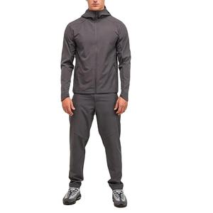 Ensemble de survêtement gris uni pour homme, veste à capuche zippée intégrale, pantalon de jogging à manches longues, tenue sportive 2 pièces - Product Image 4
