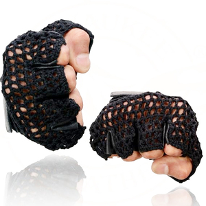 Gants de moto en cuir de vachette noir pour homme Samroz Sports - Product Image 2