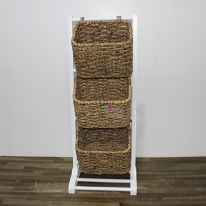 Artex Dong Thap Factory Seagrass Water Hyacinth Handicrafts Rack Display <b>Shelving</b> <b>Storage</b> Organizer for Living Seagrass <b>Baskets</b> - Product Image 5