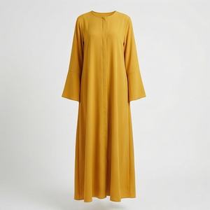 Abaya musulmane sur mesure, couleur personnalisée, grande taille, vente en gros, pour femmes, robe décontractée d'été, abaya vierge grande taille - Product Image 1