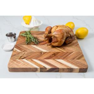 Planche à découper rectangulaire en bois rustique pour la cuisine, épaisseur 1,3 cm, facile à nettoyer - Product Image 2