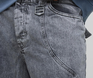 Custom High Quality Vintage Wash Man Oversized Denim Pants Streetwear Baggy Jeans <b>for</b> Men - Product Image 6