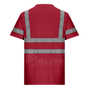 เสื้อทำงานแบบสะท้อนแสง Relevo Hi Visibility สำหรับผู้ชาย ผ้าโพลีเอสเตอร์ ชุดยูนิฟอร์มนิรภัย สไตล์ชุดทำงานก่อสร้าง - Product Image 3