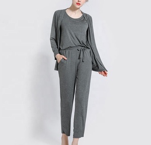 Ropa de Dormir para Mujer, Pijamas de Algodón, Pijamas para Mujer, Camisón, Conjuntos de Tres Piezas - Product Image 5