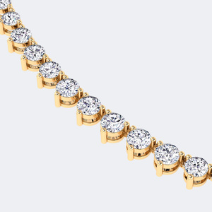 Collar con Colgante Curvo de Diamantes de Corte Redondo de 3.00CTW en Oro Sólido para Mujer, Elegante, con Engaste de Puntas, Regalo de Joyería para Aniversario - Product Image 4